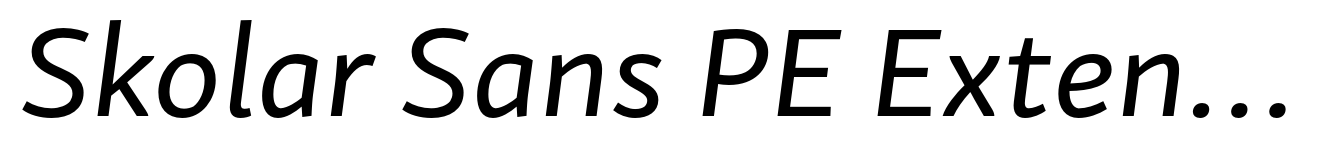 Skolar Sans PE Extended Italic